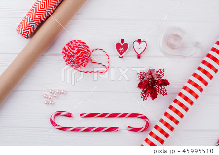 Winter holidays handmade craft background. 45995510