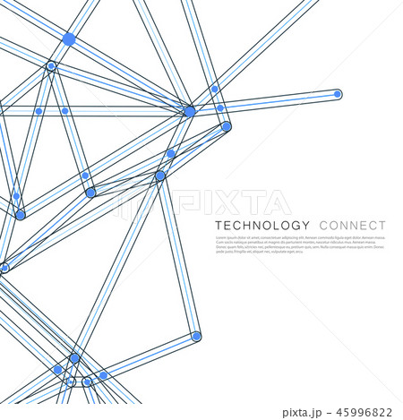 Abstract molecular polygonal vector background with connecting dots and lines 45996822