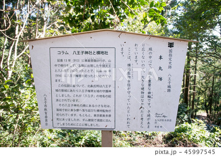 八王子城山　八王子城跡（国指定史跡）　本丸跡 45997545