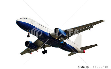 Passenger plane isolated 45999246