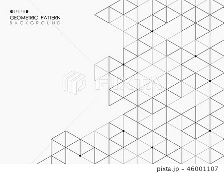 Abstract of black square pentagonal geometric. 46001107