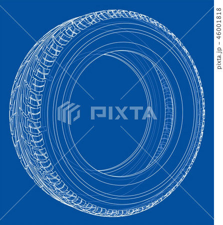 Car tire concept. 3d illustration 46001818