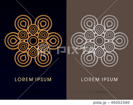 Abstract Flower, Blossom Blooming, graphic vector. 46002080