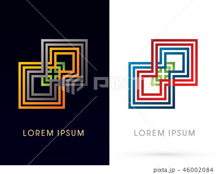 Line Square abstract shape, graphic vector 46002084