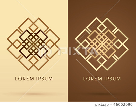 Line Abstract shape, Square ,Box ,graphic vector. Line Abstract shape, Square ,Box ,graphic vector. 46002090