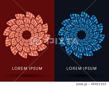 Abstract flower lotus graphic vector. 46002305