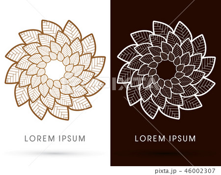 Abstract flower lotus graphic vector. 46002307