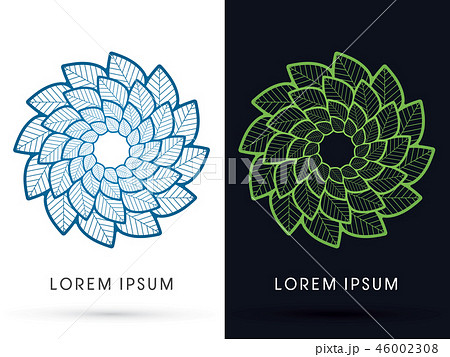Abstract flower lotus graphic vector. 46002308