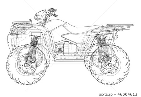 Atv Quadbike Concept Outlineのイラスト素材