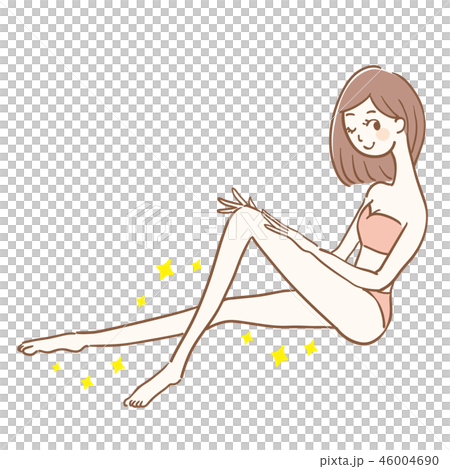 脚が綺麗な女性　全身 46004690