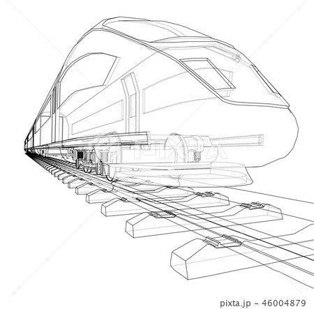 Modern speed train concept 46004879