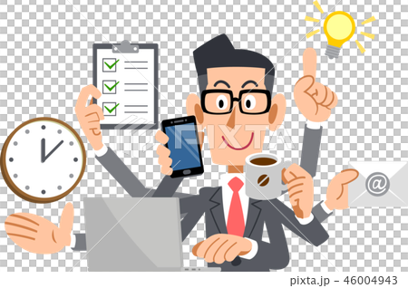 Business man doing multitasking 46004943