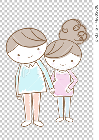Pregnant woman couple Pregnant woman couple 46005006