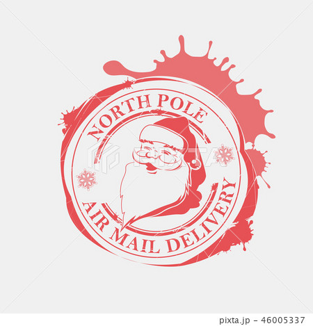 Christmas print with snowflakes, large blots and a pattern of Santa Claus. 46005337