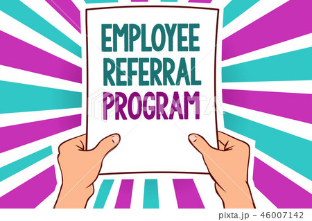 Word writing text Employee Referral Program 46007142