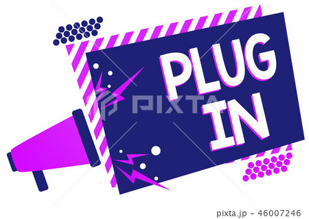 Text sign showing Plug In. Conceptual photo 46007246