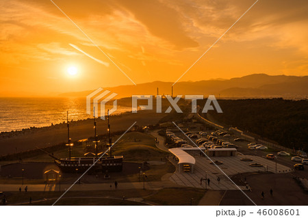 (静岡県)ふじのくに田子の浦みなと公園 夕景 (静岡県)ふじのくに田子の浦みなと公園 夕景 46008601