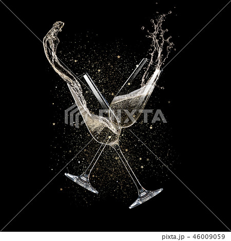 Glasses of champagne, celebration theme. 46009059