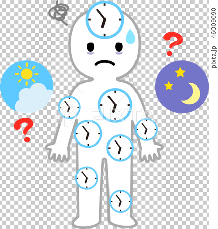 Image Of A Person Whose Body Clock Is Crazy Stock Illustration