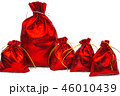 Five bright red favor Christmas present bags 46010439