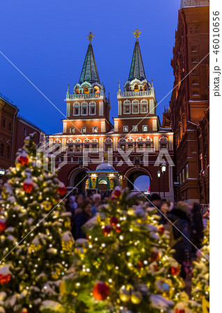 Christmas tree on Red square in Moscow Russia 46010656