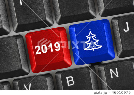 Computer keyboard with Christmas keys 46010979