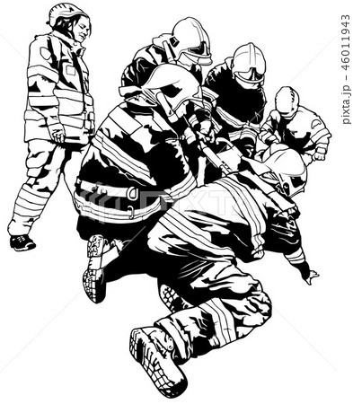 Firefighters and Rescuer in Action Firefighters and Rescuer in Action 46011943