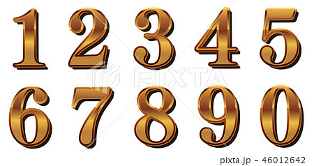 数字 ゴールド 数字 ゴールド 46012642