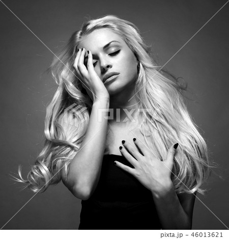 Beautiful lady with magnificent hair 46013621