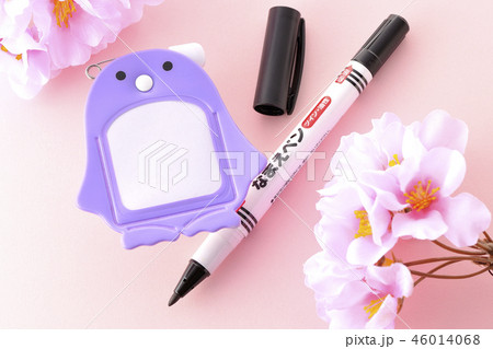 桜と名札とマジックペン 46014068