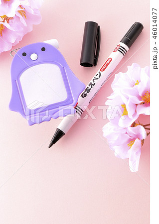 桜と名札とマジックペン 46014077