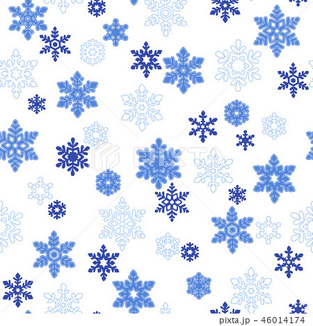 可愛い雪の結晶柄 のイラスト素材 46014174 Pixta