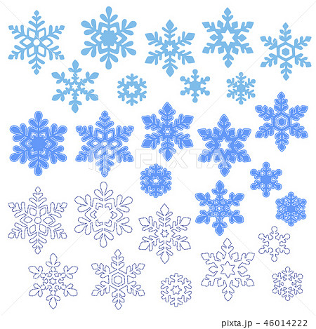 可愛い雪の結晶 のイラスト素材 46014222 Pixta