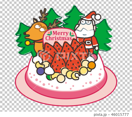 クリスマスケーキ Christmas Cakeのイラスト素材