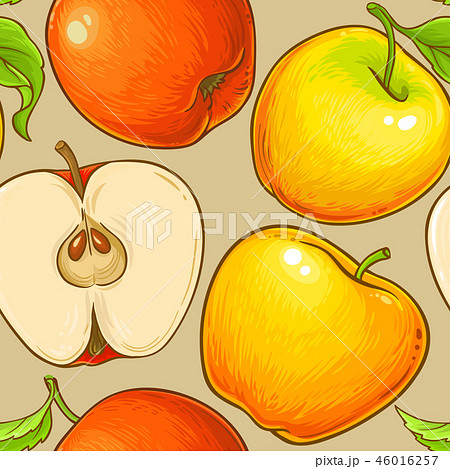 apple fruit vector pattern 46016257
