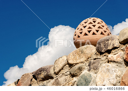 Brown Clay Lamp - Egypt Africa 46016866