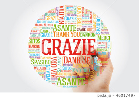 Grazie (Thank You in Italian) Word Cloud Grazie (Thank You in Italian) Word Cloud 46017497