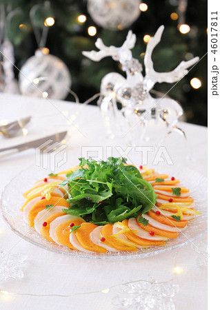 柿とかぶのカルパッチョ 柿とかぶのカルパッチョ 46017811