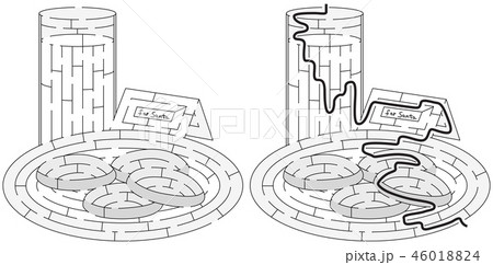 Milk and cookies maze 46018824