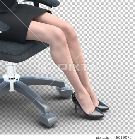 Beautiful legs women sitting on a chair Beauty image perming3DCG illustrations material Beautiful legs women sitting on a chair Beauty image perming3DCG illustrations material 46019073