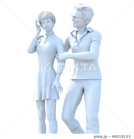 セクハライメージ　perming3DCGイラスト素材 46019133