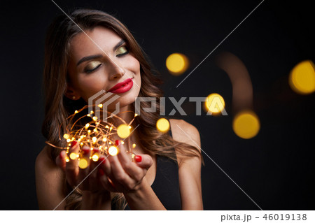 Party, holidays, New Year or Christmas and celebration concept. 46019138