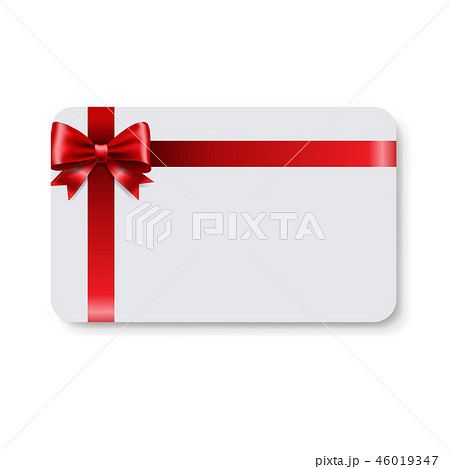 Blank Gift Tag Red Ribbon Bow Blank Gift Tag Red Ribbon Bow 46019347