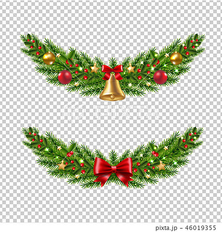 Christmas Garland Set Transparent Background Christmas Garland Set Transparent Background 46019355