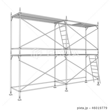 3D outline scaffold. 3d illustration 46019779