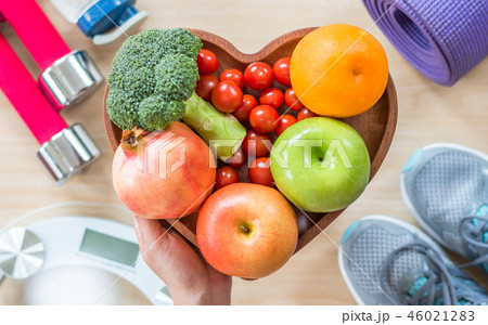 Healthy lifestyle concept, clean food good health 46021283