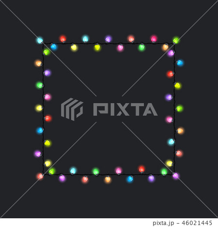 Square of glowing light bulbs 46021445
