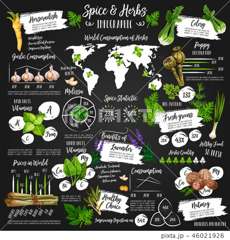 Infographic for spice and herb statistics poster 46021926