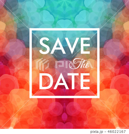 Vibrant red and blue geometric wedding invitation Vibrant red and blue geometric wedding invitation 46022167