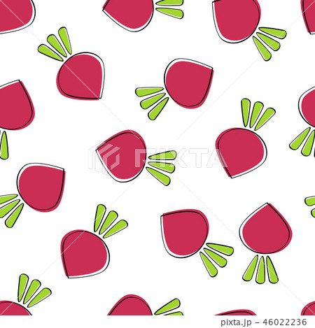 Beet vegetable seamless background vector graphic 46022236
